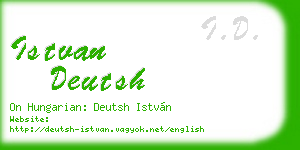 istvan deutsh business card