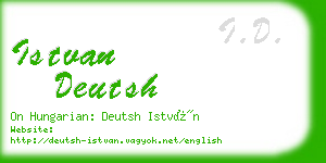 istvan deutsh business card